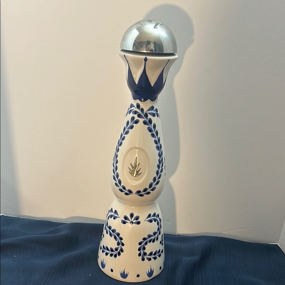 Blue and White Ceramic bottle